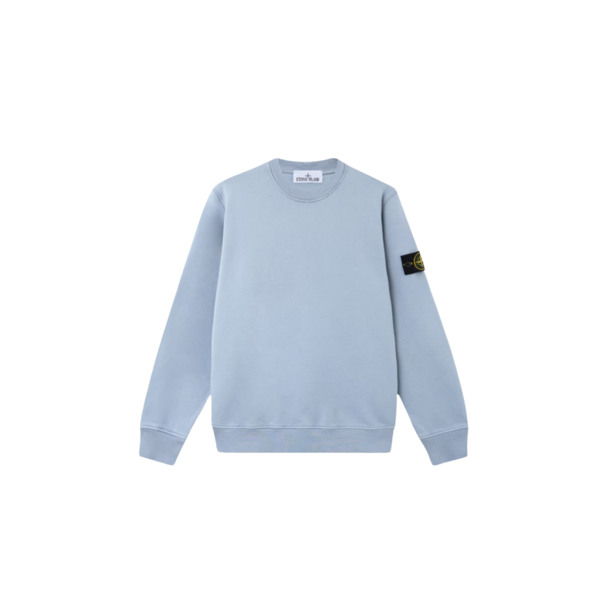 Sweat-shirt ras-du-cou STONE ISLAND regular manche raglan coton bleu