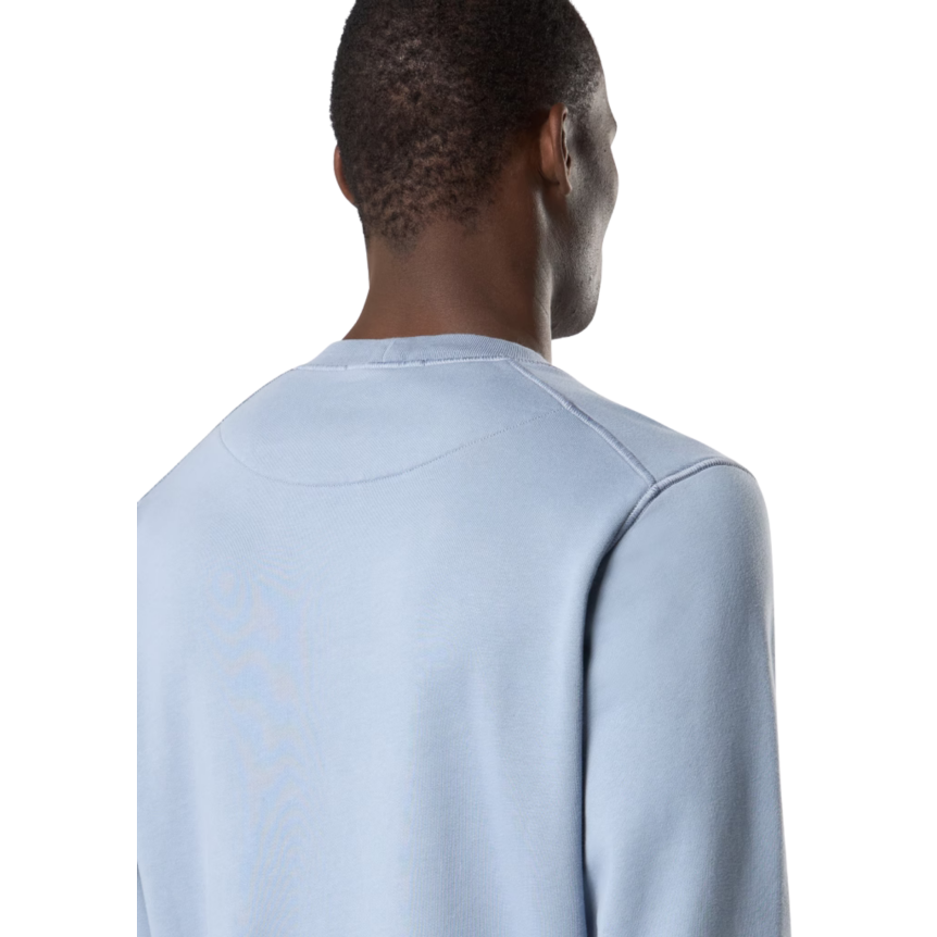 Sweat-shirt ras-du-cou STONE ISLAND regular manche raglan coton bleu