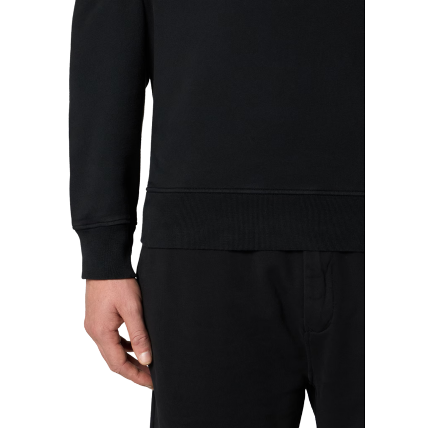 Sweat-shirt STONE ISLAND ras-du-cou regular manche raglan coton noir