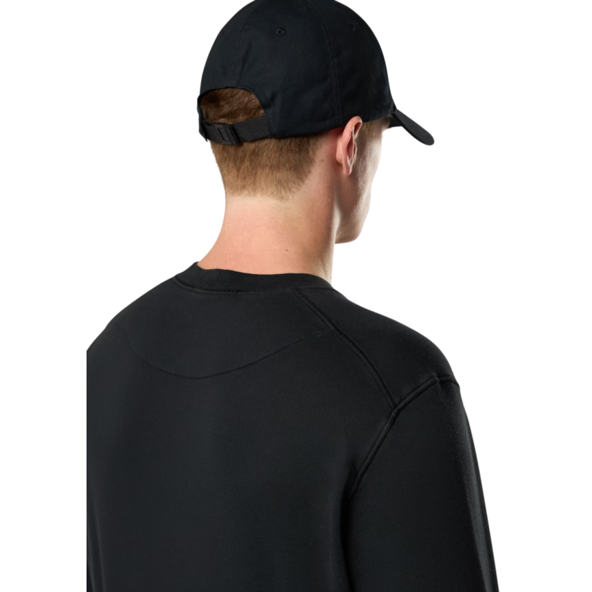 Sweat-shirt STONE ISLAND ras-du-cou regular manche raglan coton noir