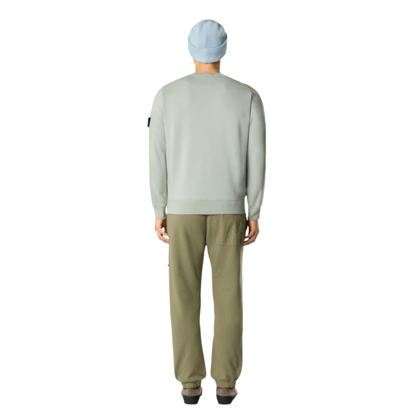Sweat-shirt STONE ISLAND ras-du-cou regular manche raglan coton vert sauge