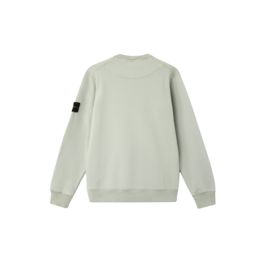 Sweat-shirt STONE ISLAND ras-du-cou regular manche raglan coton vert sauge