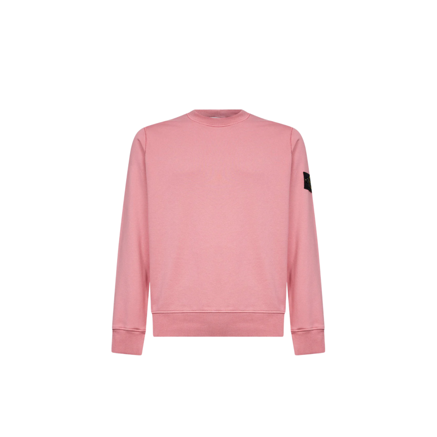 Sweat-shirt ras-du-cou STONE ISLAND regular manche raglan coton rose