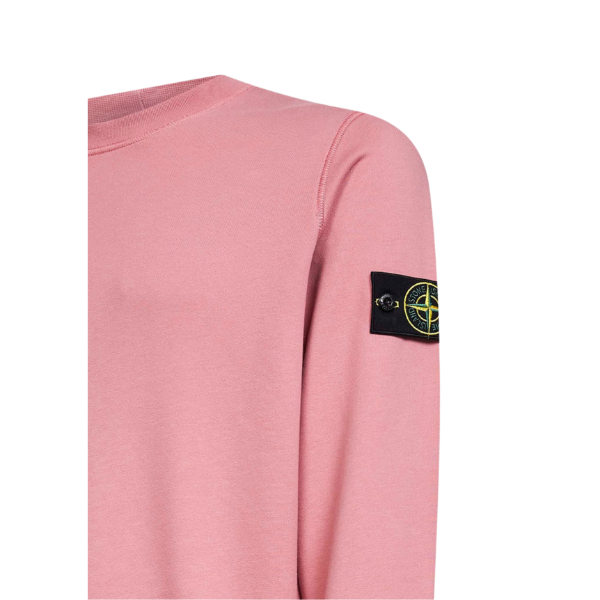 Sweat-shirt ras-du-cou STONE ISLAND regular manche raglan coton rose
