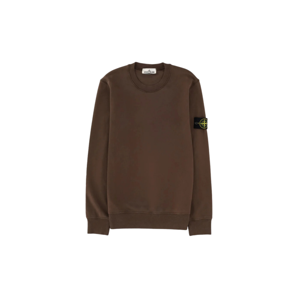 Sweat-shirt ras-du-cou STONE ISLAND regular manche raglan coton marron