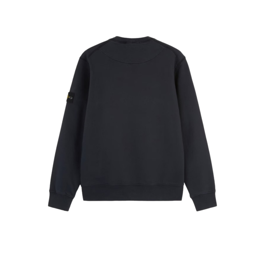 Sweat-shirt ras-du-cou STONE ISLAND regular manche raglan coton bleu marine
