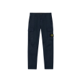 Pantalon cargo coupe fuselée regular coton bleu marine