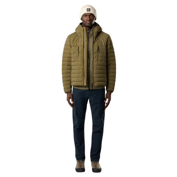 Pantalon cargo STONE ISLAND coupe fuselée regular coton bleu marine