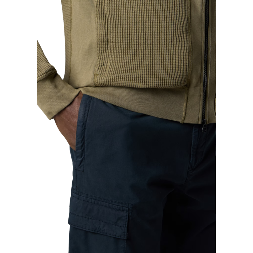 Pantalon cargo STONE ISLAND coupe fuselée regular coton bleu marine