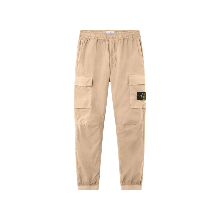 Pantalon cargo STONE ISLAND coton sable cheville taille élastique