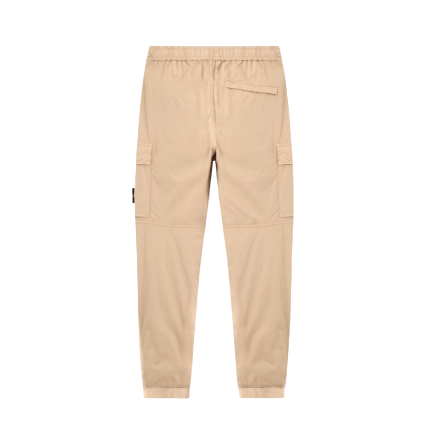 Pantalon cargo STONE ISLAND coton sable cheville taille élastique
