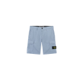 Bermuda cargo coupe regular à poches zippées coton bleu gris