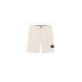Bermuda cargo coupe regular à poches zippées coton gris perle