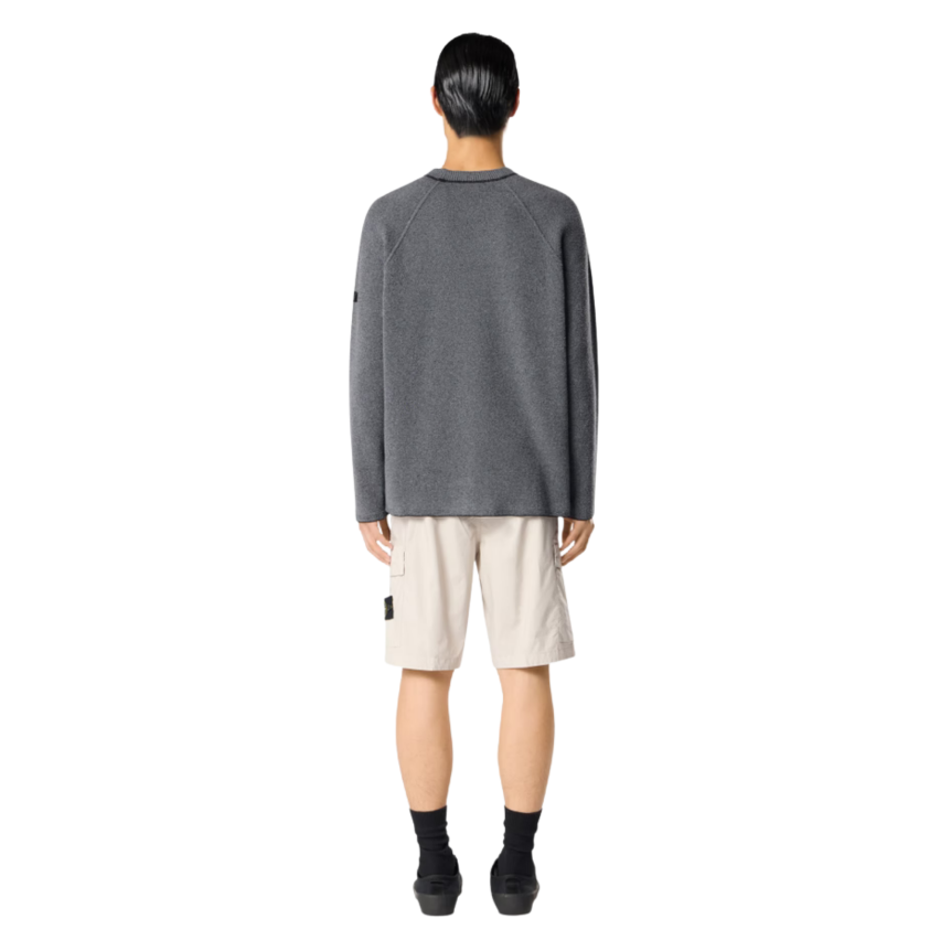 Bermuda cargo STO?NE ISLAND coupe regular à poches zippées coton  gris perle