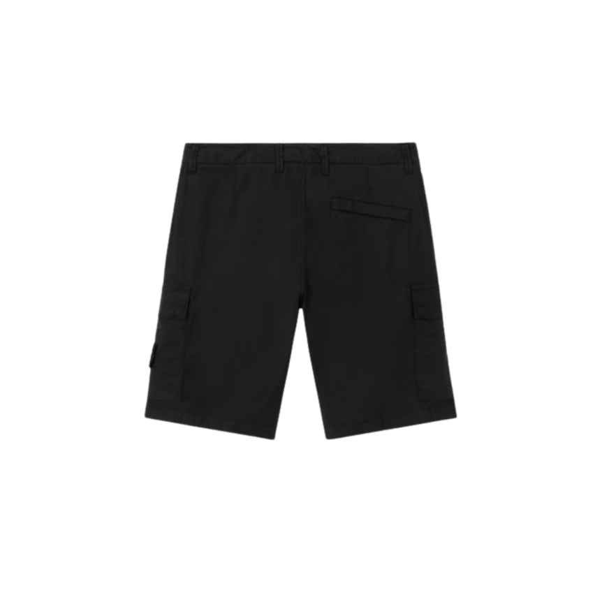 Bermuda cargo STONE ISLAND coupe regular à poches zippées coton noir