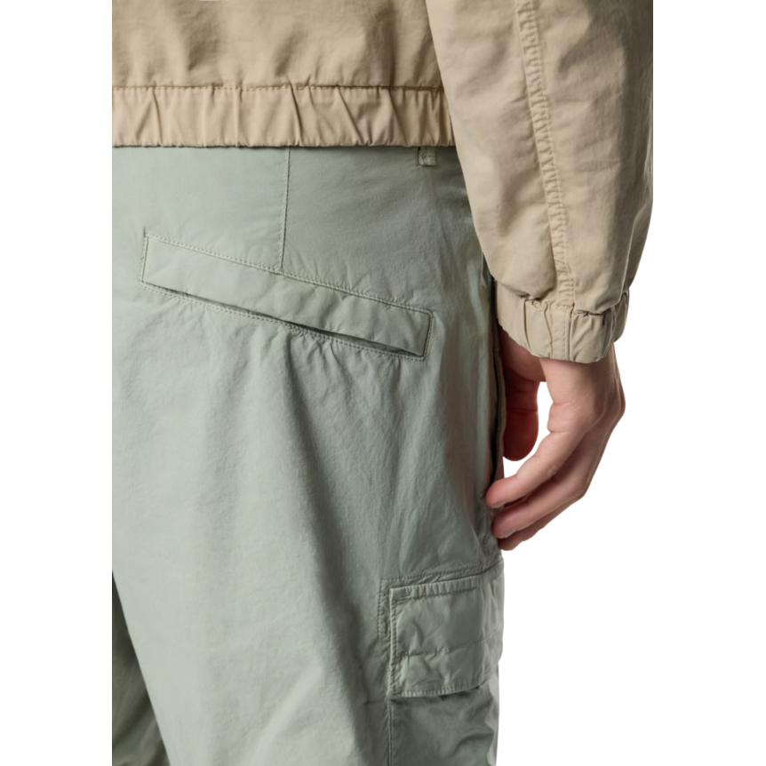 Bermuda cargo STONE ISLAND coupe regular à poches zippées coton vert sauge