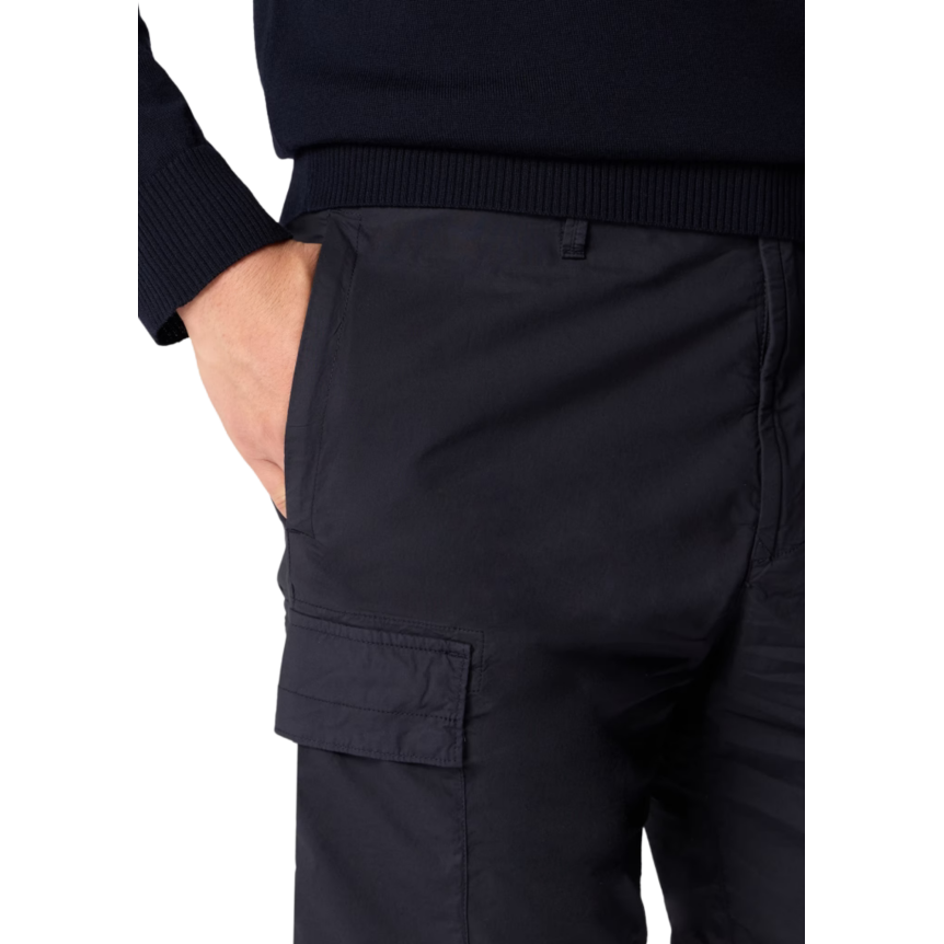Bermuda cargo STONE ISLAND coupe regular à poches zippées coton bleu marine