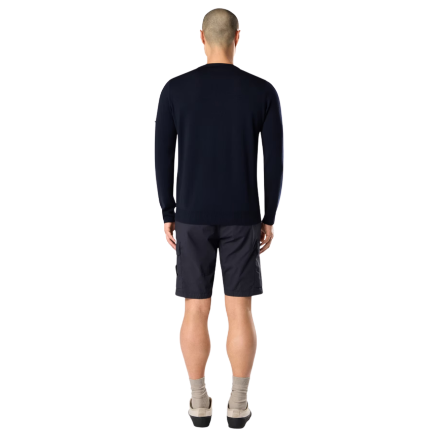 Bermuda cargo STONE ISLAND coupe regular à poches zippées coton bleu marine
