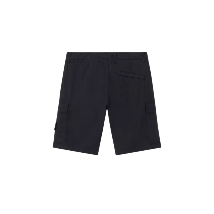 Bermuda cargo STONE ISLAND coupe regular à poches zippées coton bleu marine