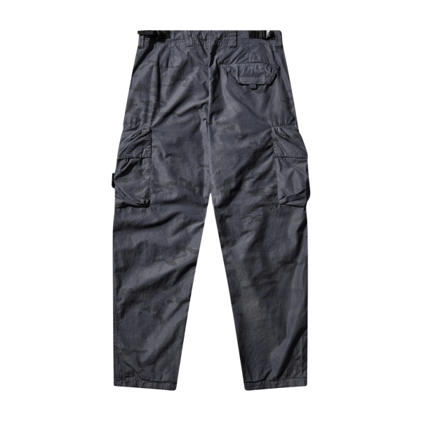 Pantalon cargo ample STONE ISLAND Faded Camo Ripstop-TC bleu gris