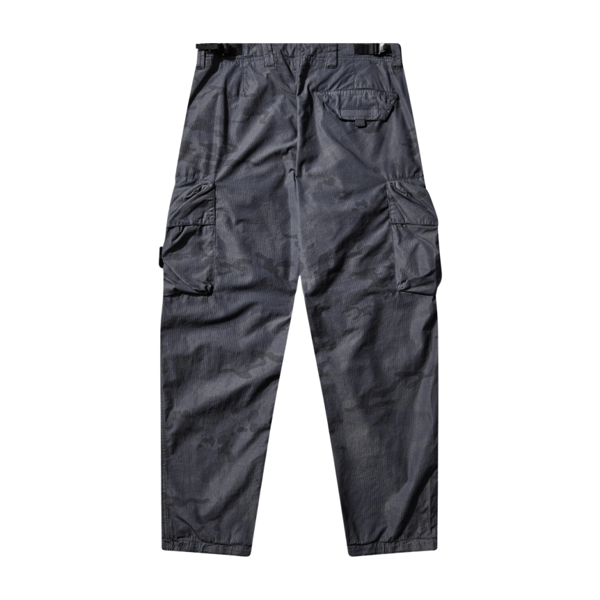 Pantalon cargo ample STONE ISLAND Faded Camo Ripstop-TC bleu gris