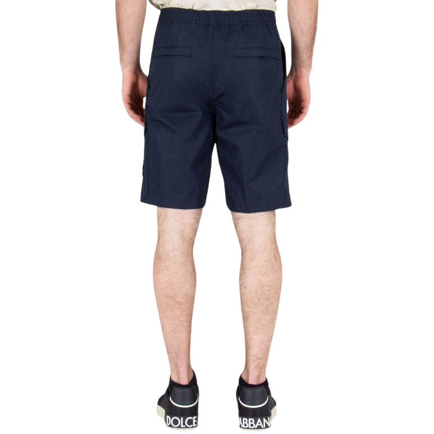 Short cargo STONE ISLAND coton lin bleu marine Collection Ghost