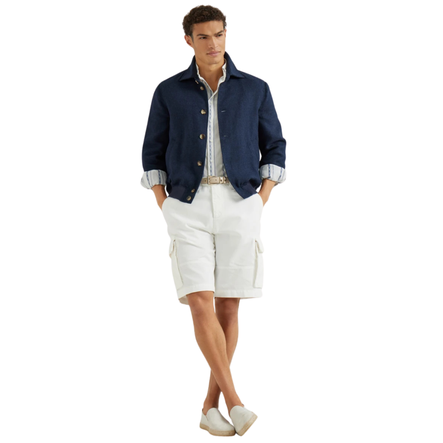 Slip on BRUNELLO CUCINELLI Espadrille cuir suédé écru semelle corde