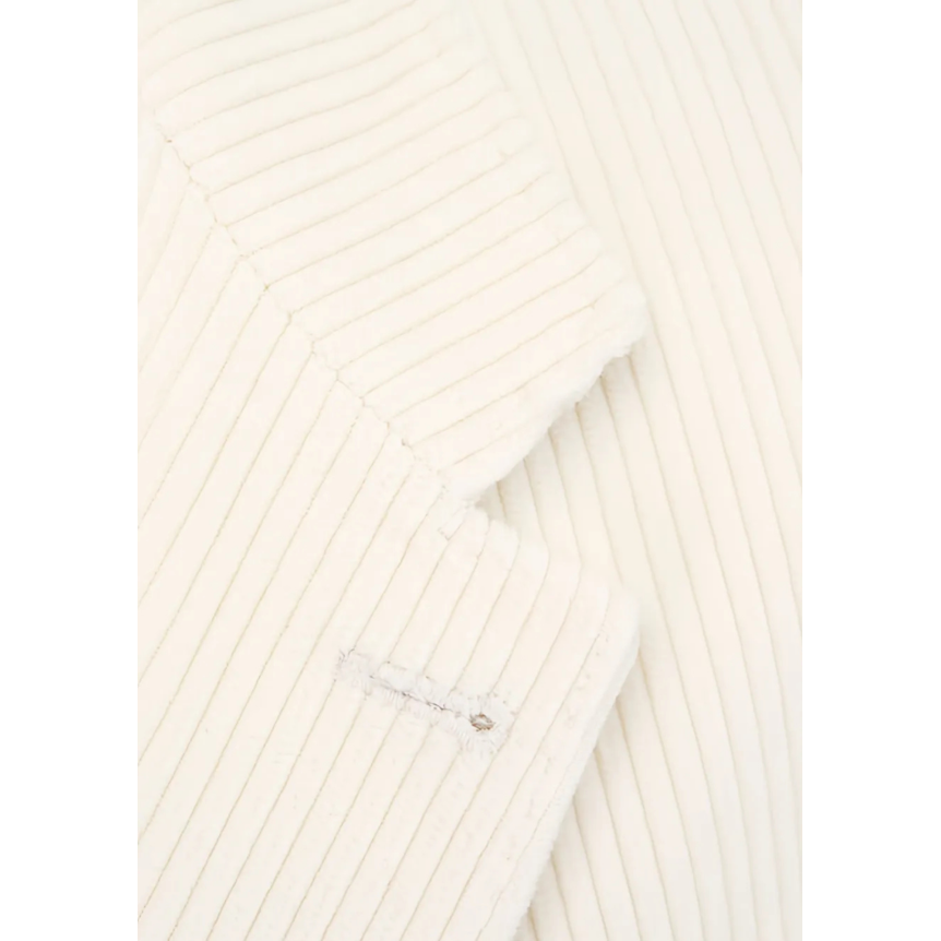 Veste officier BRUNELLO CUCINELLI cachemire velours crème poches plaquées