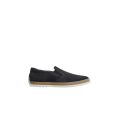 Mocassins slip on cuir velours bleu marine semelle corde