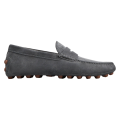 Mocassins à picots XXL daim gris