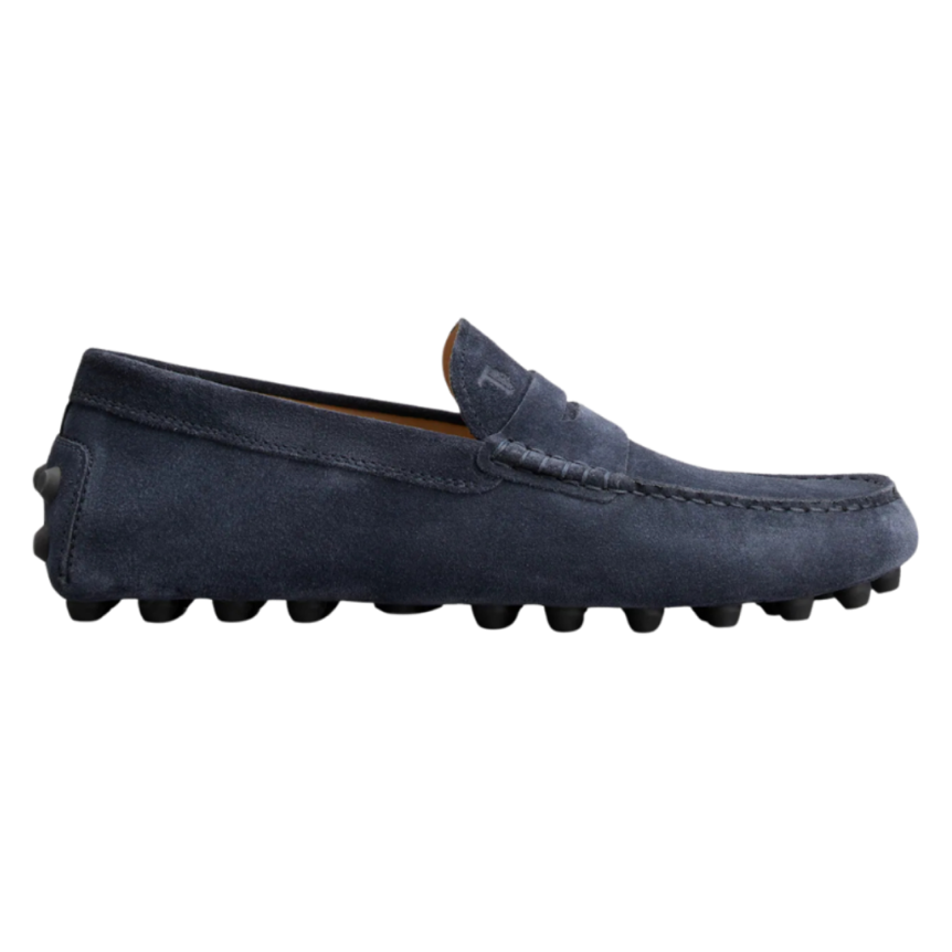 TOD'S Mocassins à picots XXL daim bleu marine