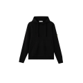 Sweat-shirt à capuche coton molletonné noir