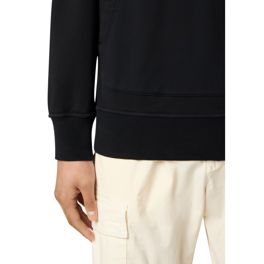 Sweat-shirt à capuche STONE ISLAND coton molletonné noir