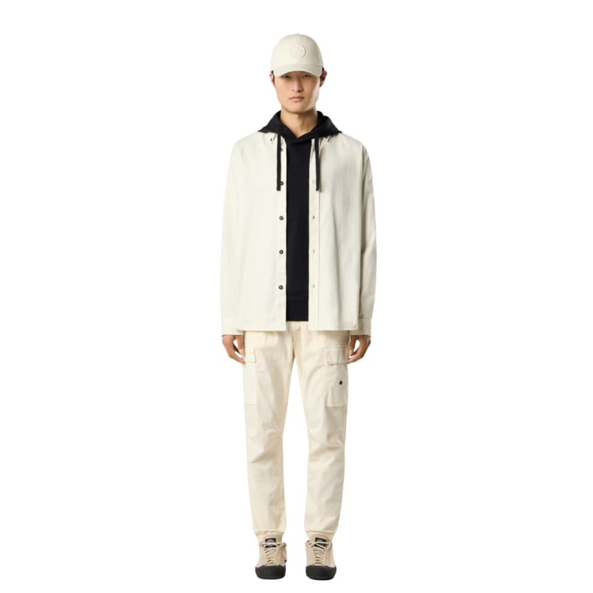 Sweat-shirt à capuche STONE ISLAND coton molletonné noir