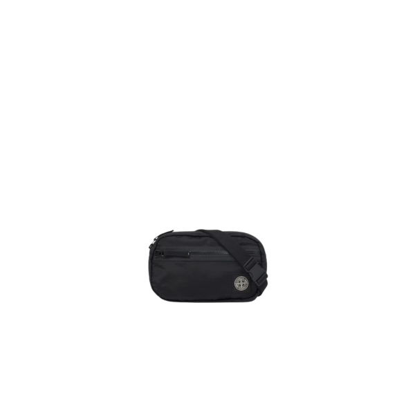 Sac banane STONE ISLAND nylon noir sangle ajustable