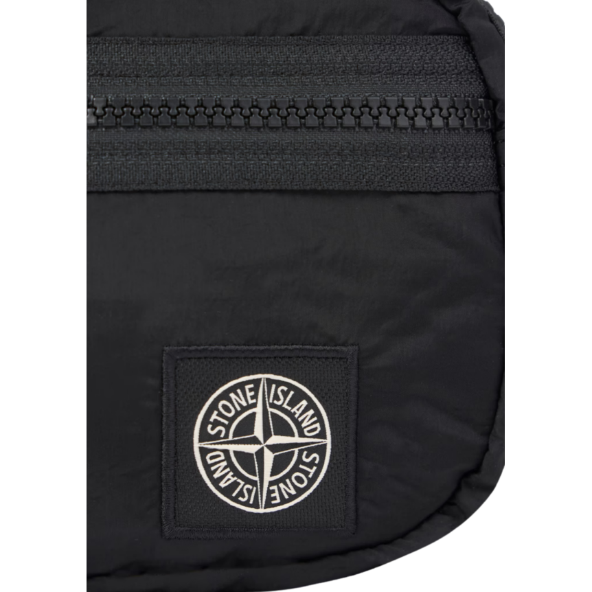 Sac banane STONE ISLAND nylon noir sangle ajustable