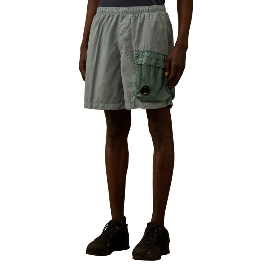 Maillot short de bain STONE ISLAND nylon bleu ciel poche cargo
