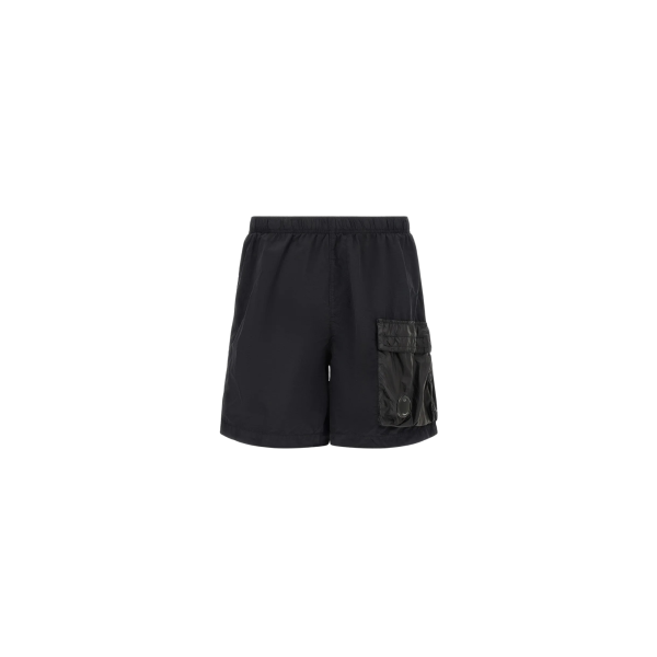 Maillot short de bain STONE ISLAND nylon noir poche cargo