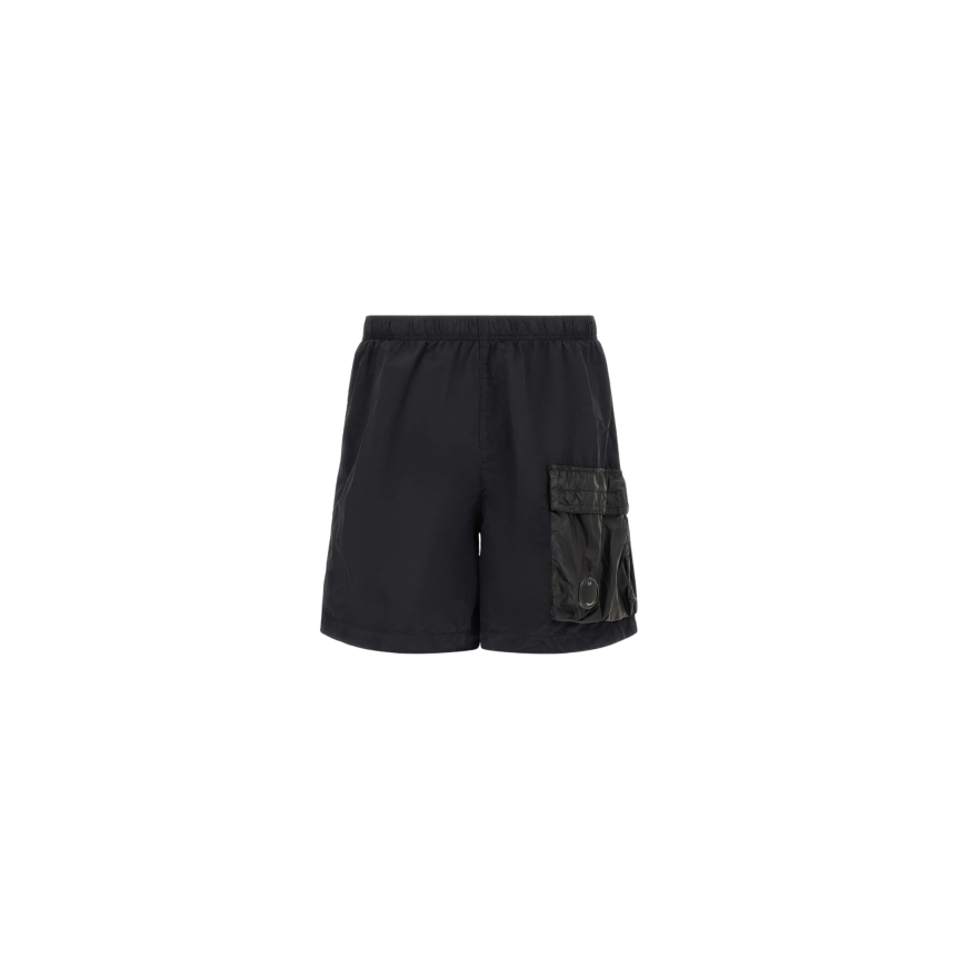 Maillot short de bain STONE ISLAND nylon noir poche cargo