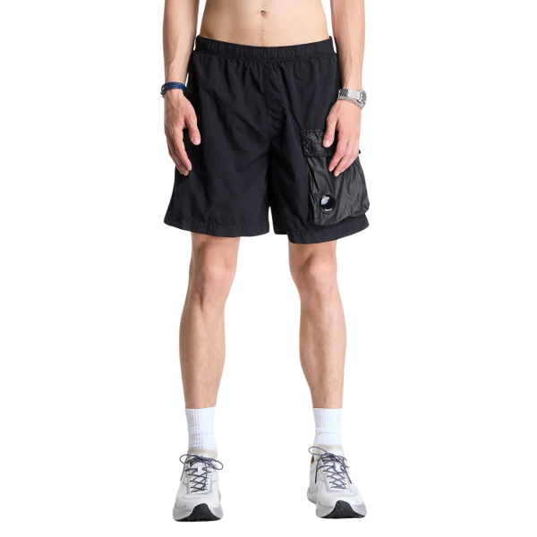 Maillot short de bain STONE ISLAND nylon noir poche cargo