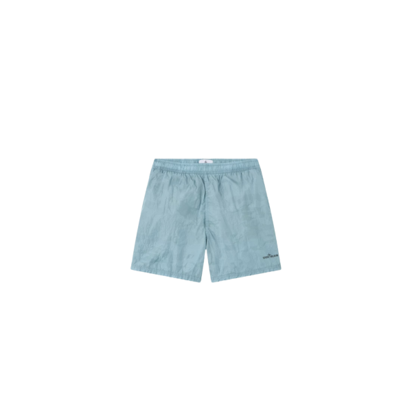 Short de bain STONE ISLAND nylon gris bleu