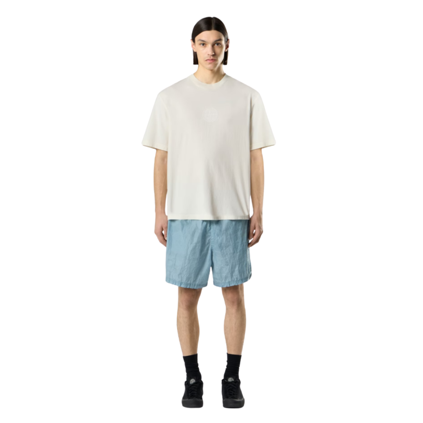 Short de bain STONE ISLAND nylon gris bleu