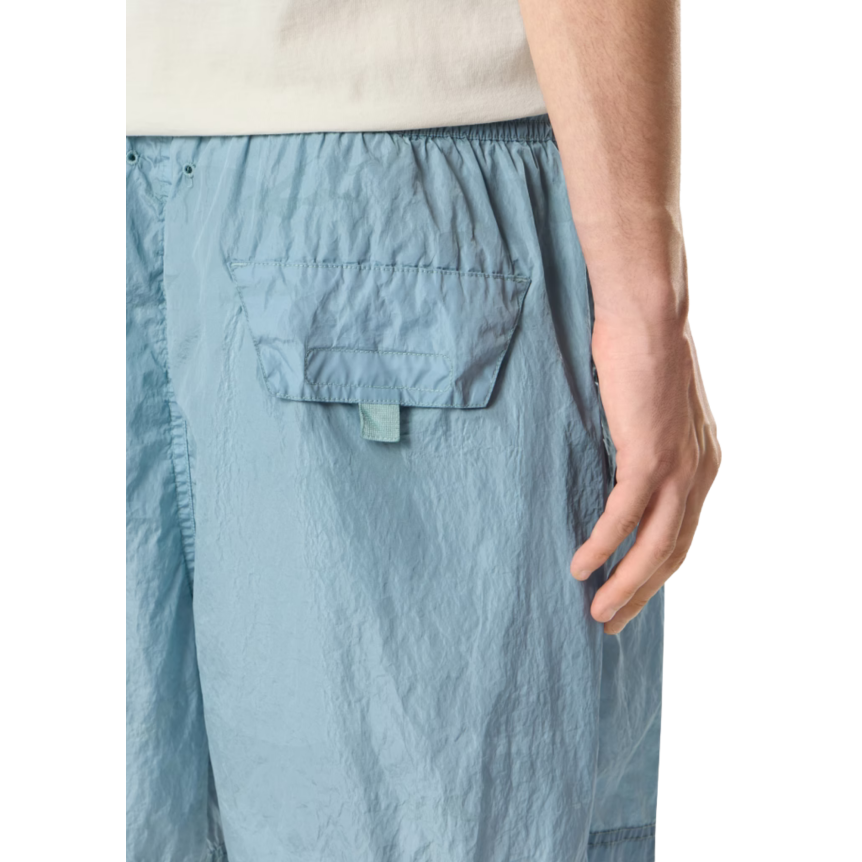 Short de bain STONE ISLAND nylon gris bleu