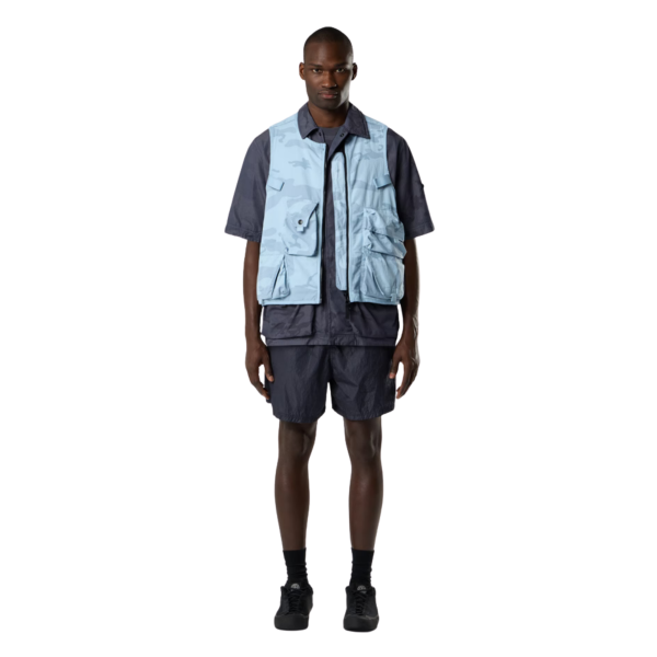 Short de bain STONE ISLAND nylon métal gris camouflage