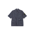 Surchemise manche courte coton gris bleuté camouflage