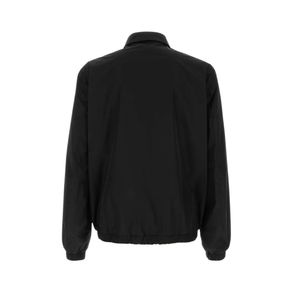 Veste zippée surchemise MONCLER Socot nylon noir poche cuir
