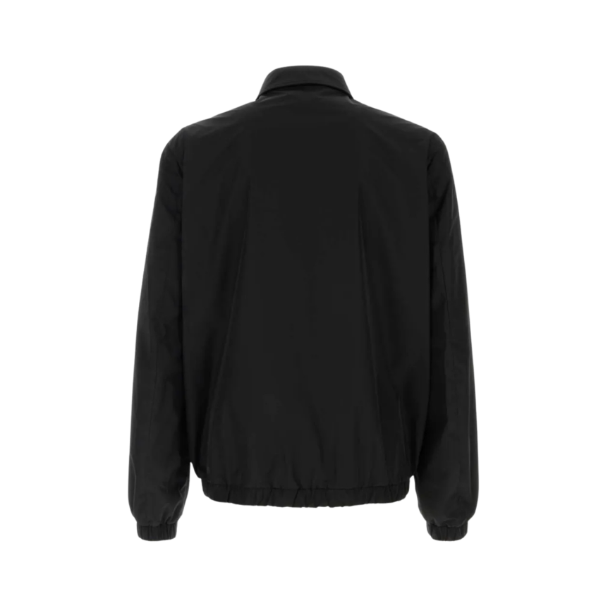 Veste zippée surchemise MONCLER Socot nylon noir poche cuir