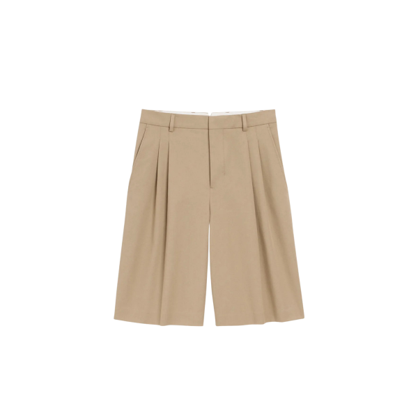 Bermuda à pinces AMI Paris coton beige