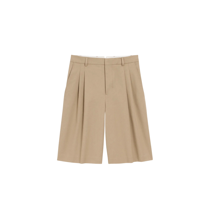 Bermuda à pinces AMI Paris coton beige