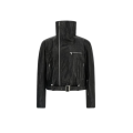 Blouson zippé Perfecto SS26 Temple court cuir noir